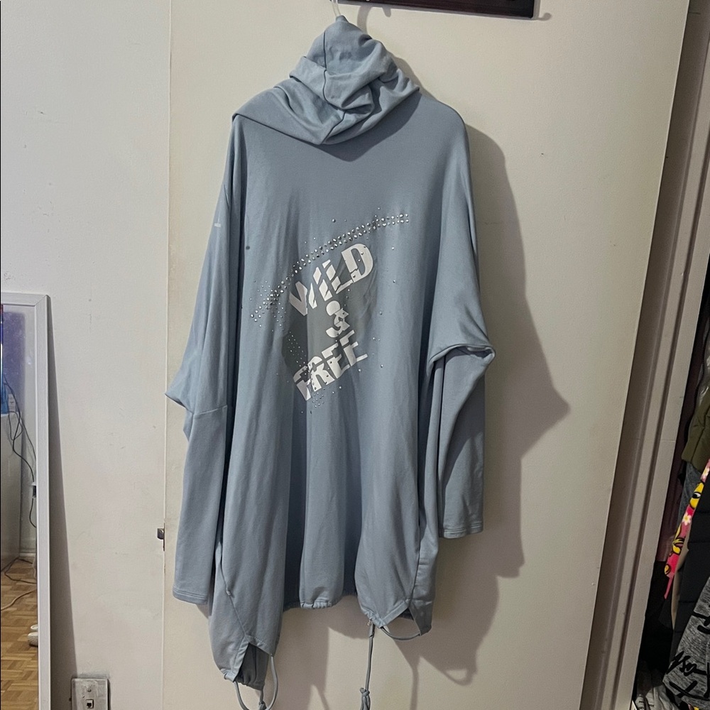 Frank Lyman Design Light Blue Hooded Jacket